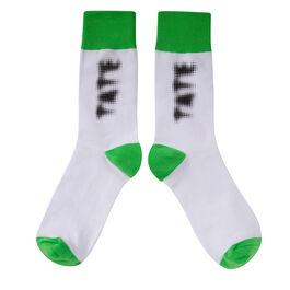 Tate green and white socks